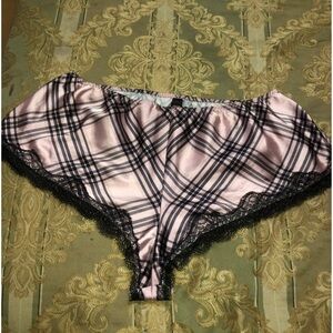 Victoria's Secret satin and lace plaid shorts